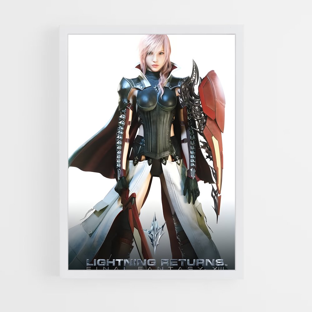 Poster Le Retour de Lightning – affiche Final Fantasy (vue 3)